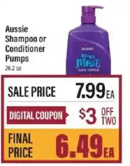 Lowes Foods Aussie Shampoo or Conditioner Pumps offer