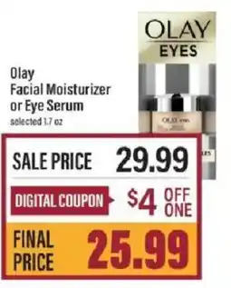 Lowes Foods Olay facial moisturizer or eye serum offer