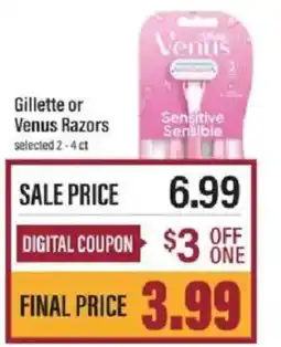 Lowes Foods Gillette or Venus Razors offer