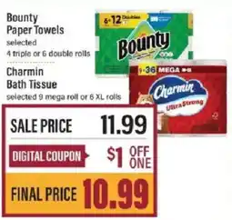 Lowes Foods Bounty paper towels offer