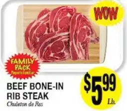 Arlan's Market Family Pack Beef Bone-In Rib Steak offer