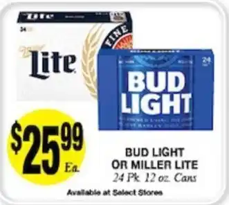 Arlan's Market Bud Light or Miller Lite offer