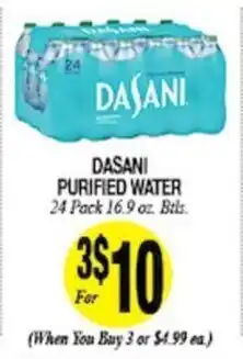 Arlan's Market Dasani purified water offer