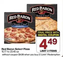 Harp's Market Red Baron Select Pizza offer
