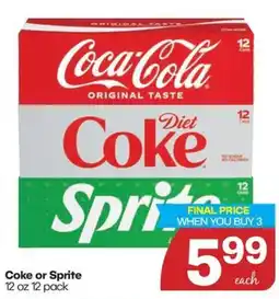 Harp's Market Coca-Cola Coke or Sprite offer