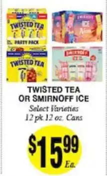 Arlan's Market Twisted Tea or Smirnoff Ice offer