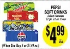 Arlan's Market Pepsi soft drinks offer