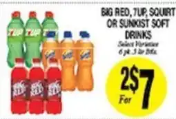 Arlan's Market Big Red, TUP, Squirt or Sunkist Soft Drinks offer