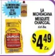 Arlan's Market La Michoacana mesquite charcoal offer
