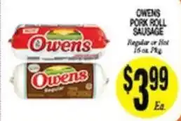 Arlan's Market Owens pork roll sausage offer