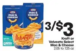 Harp's Market Kraft or Velveeta Select Mac & Cheese offer