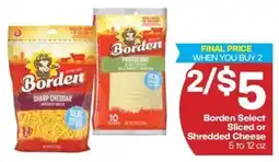 Harp's Market Borden Select Sliced or Shredded Cheese offer