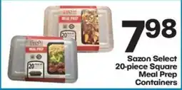 Harp's Market Sazon Select 20-piece Square Meal Prep Containers offer