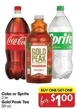 Harp's Market Coke or Sprite Gold Peak Tea offer