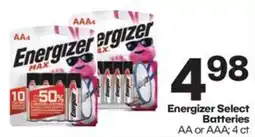 Harp's Market Energizer Select Batteries offer