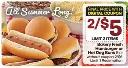 Harp's Market Bakery Fresh Hamburger or Hot Dog Buns offer