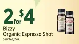 Yoke's Fresh Market Bizzy Organic Espresso Shot offer
