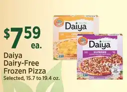 Yoke's Fresh Market Daiya Dairy-Free Frozen Pizza offer