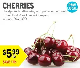 New Seasons Market Hood River Cherry Company cherries offer