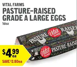 New Seasons Market Vital Farms pasture-raised grade a large eggs offer