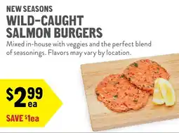 New Seasons Market New Seasons Wild-caught Salmon Burgers offer