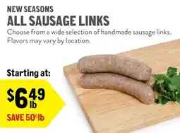 New Seasons Market All Sausage Links offer