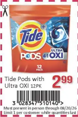 General Discount Tide Pods with Ultra OXI offer