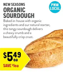 New Seasons Market New Seasons Organic Sourdough offer