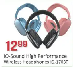 General Discount IQ-Sound High Performance Wireless Headphones IQ-170BT offer