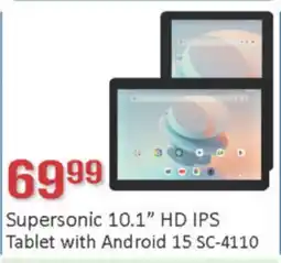General Discount Supersonic 10.1 HD IPS Tablet with Android 15 SC-4110 offer