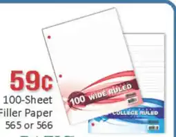 General Discount 100-Sheet Filler Paper 565 or 566 offer
