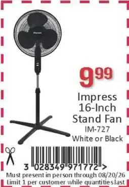 General Discount Impress 16-Inch Stand Fan offer