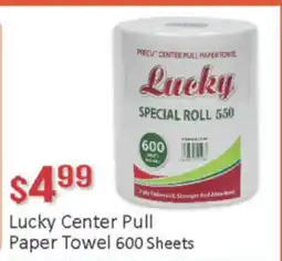 General Discount Lucky Center Pull Paper Towel 600 Sheets offer