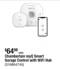 The Home Depot Chamberlain myQ Smart Garage Control with WiFi Hub offer