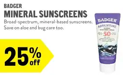 New Seasons Market Badger mineral sunscreens offer