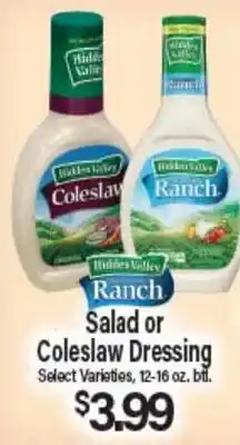 Angelo Caputo's Fresh Market Hidden Valley Salad or Coleslaw Dressing offer