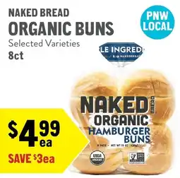 New Seasons Market Naked Bread organic buns offer