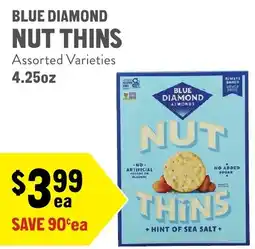 New Seasons Market Blue diamond nut thins offer