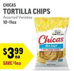 New Seasons Market Chicas tortilla chips offer