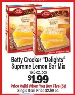 Angelo Caputo's Fresh Market Betty Crocker Delights Supreme Lemon Bar Mix offer