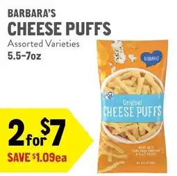 New Seasons Market Barbara's cheese puffs offer