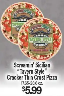 Angelo Caputo's Fresh Market Screamin' Sicilian Tavern Style Cracker Thin Crust Pizza offer