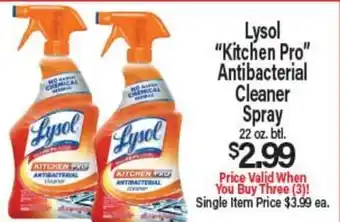 Angelo Caputo's Fresh Market Lysol Kitchen Pro Antibacterial Cleaner Spray offer