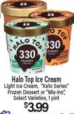 Angelo Caputo's Fresh Market Halo Top Ice Cream Light Ice Cream, Keto Series Frozen Dessert or Mix-Ins offer