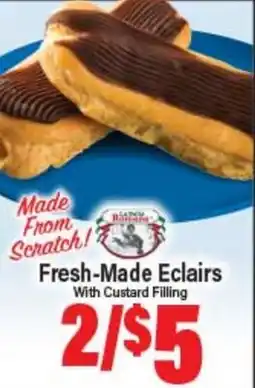 Angelo Caputo's Fresh Market Fresh-Made Eclairs With Custard Filling offer
