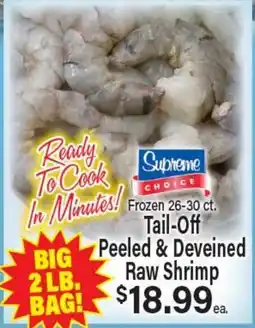 Angelo Caputo's Fresh Market Tail-Off Peeled & Deveined Raw Shrimp offer