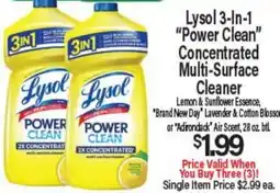 Angelo Caputo's Fresh Market Lysol 3-In-1 Power Clean Concentrated Multi-Surface Cleaner offer
