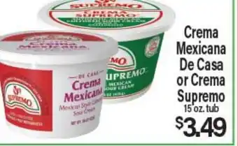 Angelo Caputo's Fresh Market Crema Mexicana De Casa or Crema Supremo offer