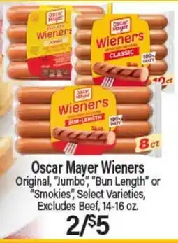 Angelo Caputo's Fresh Market Oscar Mayer Wieners offer