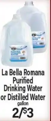 Angelo Caputo's Fresh Market La Bella Romana Purified Drinking Water or Distilled Water offer